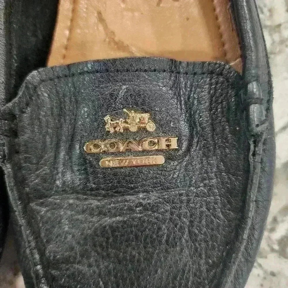 VINTAGE COACH BLACK PENNY LOAFERS FLATS SHOES PREPPY "OPAL" SZ 7 B - Picture 2 of 6